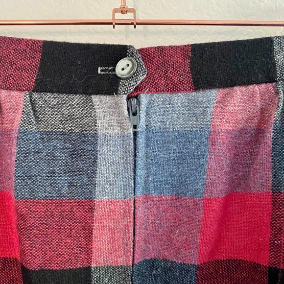 Wool Plaid Mini Skirt - Picture 6 of 7